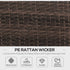 4-Seater Rattan Sofa Set Garden Outdoor Sectional Sofa Coffee Table Combo Patio Furniture-Brown