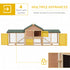 Large Rabbit Hutch Outdoor Wooden Guinea Pig Hutch with Run, 2 Storey Bunny House 210 x 45.5 x 84.5 cm