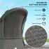 Four-Piece Rattan Sofa Set, with Glass-Top Table - Light Grey