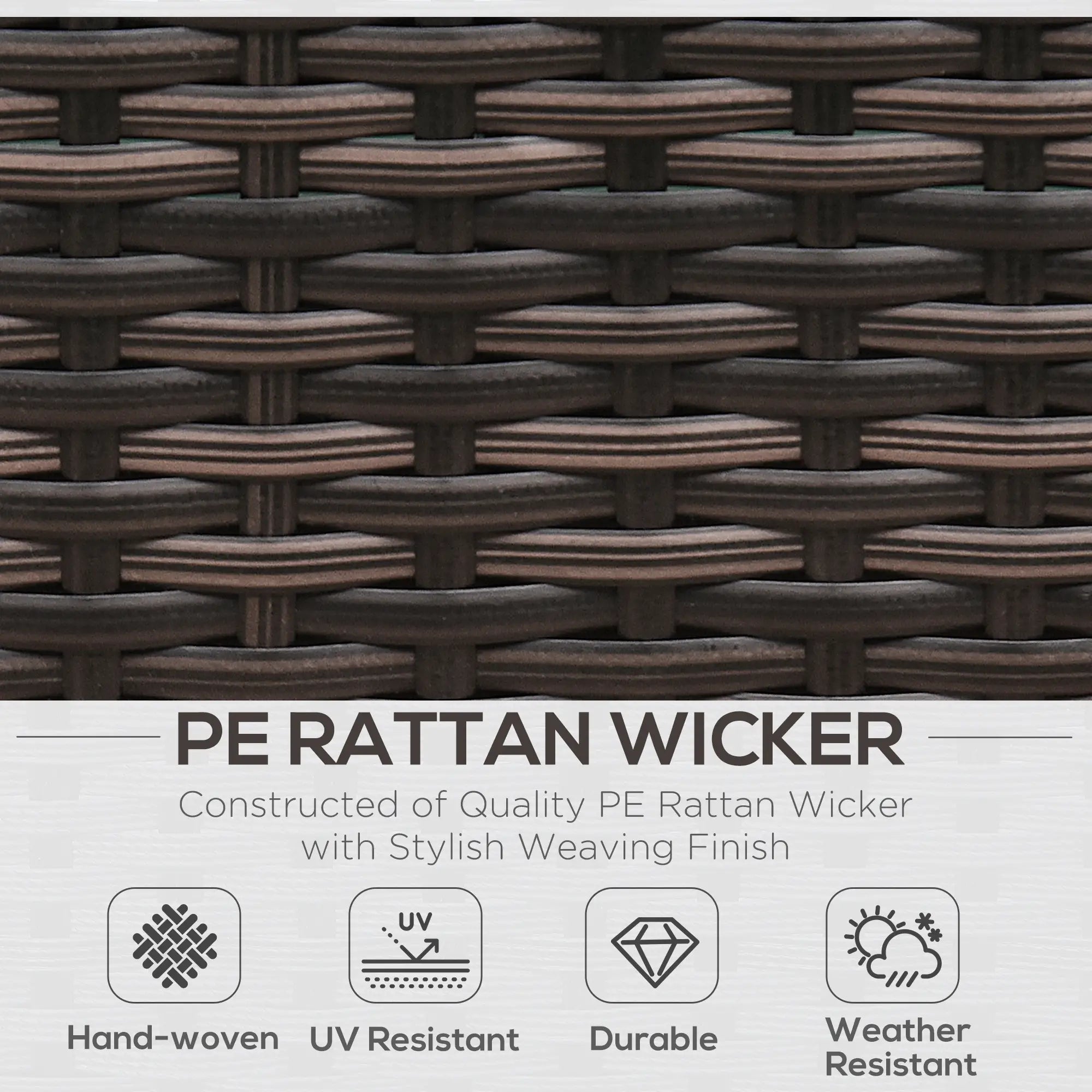 8 Pieces PE Rattan Corner Sofa Set with Thick Cushions, Aluminium Outdoor Rattan Garden Furniture Set with Glass Top Table, No Assembly Required, Mixed Brown