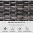 3PC Rattan Garden Furniture Storage Sofa Set 4 Seater Wicker Coffee Table Conservatory Sun Lounger Reclining Set Outdoor Weave with Cushion Grey