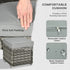 Seven-Piece Firepit Table Rattan Sofa Set - Grey