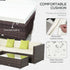 4-Seater Rattan Sofa Set Garden Outdoor Sectional Sofa Coffee Table Combo Patio Furniture-Brown