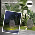 Rattan Solar Lamp, Garden Solar Lantern with Auto On/Off Light, IP44 Waterproof, Decorative Outdoor Rattan Lamp for Porch, Pathway, Grey