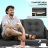 Four-Piece Rattan Sofa Set, with Glass-Top Table - Light Grey