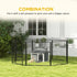 Indoor Rabbit Hutch, Portable Small Animal House Outdoor, with Top Handle, Openable Roof - Grey
