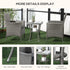 3 Pieces Rattan Bistro Set, Wicker Garden Furniture Set with 2-Tier Coffee Table and Chairs, Washable Cushions, for Outdoor Patio Balcony, Grey
