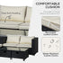 4 Pieces Rattan Garden Furniture Set, 4 Seater Corner Sofa Set with Storage Box, 2 Drawers Coffee Table, Loveseats with Cushions, Wicker Garden Conservatory Furniture for Balcony, Black