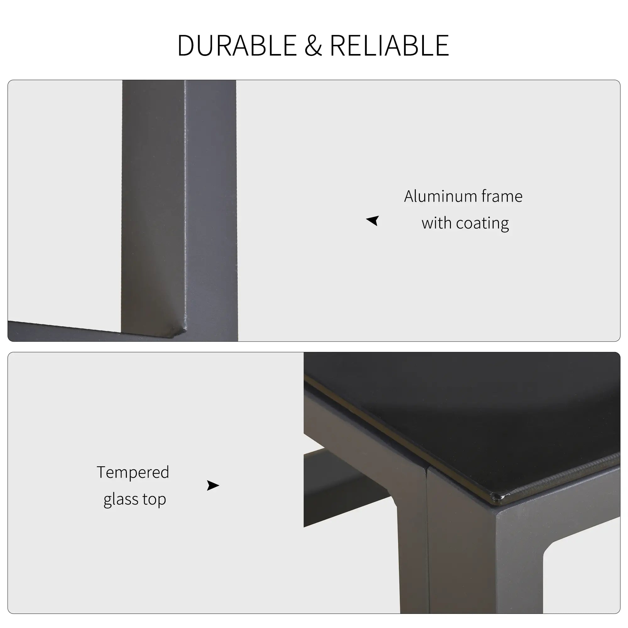 5 Pieces Outdoor Patio Furniture Set, Sofa Couch with Glass Coffee Table, Cushioned Chairs and Aluminum Tube, for Balcony Garden Backyard, Grey