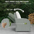 Six-piece Outdoor Rattan Dining Set, Outdoor Sofa Set with Reclining Armchairs and Mental Frame, Grey
