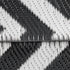 Outdoor Rug Reversible Mat Plastic Straw Rug Portable RV Camping Mat for Garden Deck Picnic Indoor, 121 x 182 cm (4 x 6 ft), Black & White