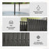 4-Piece Garden Furniture Set with Cushions - Light Grey