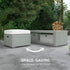 Six-piece Outdoor Rattan Dining Set, Outdoor Sofa Set with Reclining Armchairs and Mental Frame, Grey