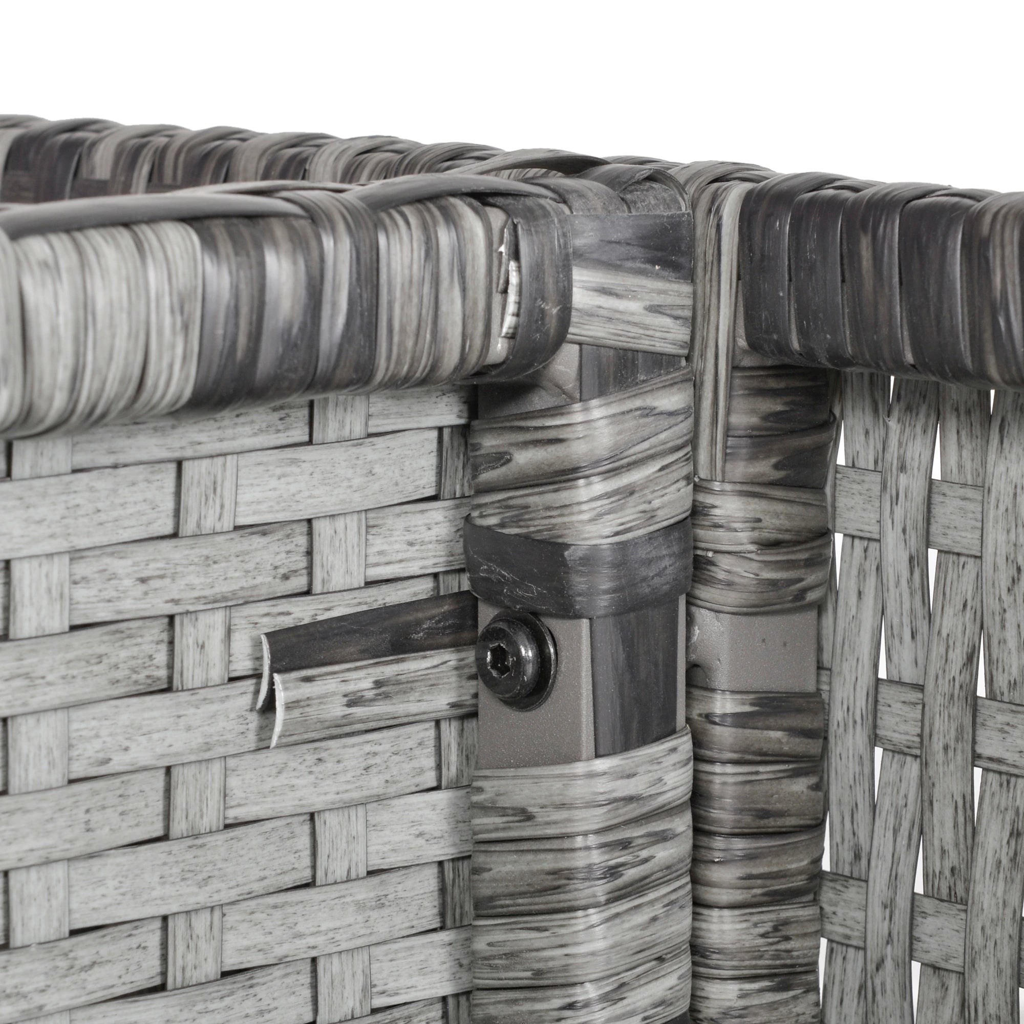 8-Seater Rattan Dining Set Garden Furniture Cushion Seat Woven Rattan Grey