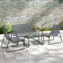 Four-Piece Minimalistic Garden Sofa Set - Light Grey