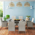 Seven-Piece Rattan Dining Set - Grey