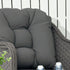 Four-Piece Rattan Set, with Glass-Top Table - Light Grey