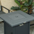 71 x 71cm 40000 BTU Gas Firepit Table - Black/Dark Grey
