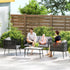 4-Piece Garden Furniture Set with Cushions - Light Grey