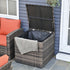 6 Pieces Rattan Garden Furniture Set, 7 Seater Wicker Outdoor Furniture Set with Storage Tea Table & Side Table, Sectional Garden Sofa Set with Cushions, Orange