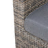 5 Piece Rattan Garden Furniture Set w/ 10cm Thick Cushions, Aluminium Frame Wicker Outdoor Balcony Sofa Set with Corner Armchairs, Ottomans, and Glass Top Table, Mixed Brown
