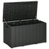 336 Litre Garden Storage Box, Water-resistant Heavy Duty Double Wall Plastic Container, Extra Large Outdoor Garden Furniture Organizer, Deck Cushion Chest with Wheels and Handles, Black