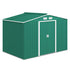9 x 6ft Metal Garden Shed, Outdoor Storage Tool House with Ventilation Slots, Foundation Kit and Lockable Double Doors, Green