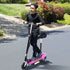 Foldable Electric Scooter Ride on for Kids 12V 120W W/Brake Kickstand-Pink