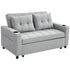 Two-Seater Pull-Out Sofa Bed - Light Grey