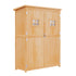 Wooden Garden Shed with Two Windows, Tool Storage Cabinet, Outdoor Double Door Organizer 127.5L x 50W x 164H cm, Natural