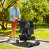 Pet Stroller for Small Miniature Dogs Cats Foldable Travel Carriage with Wheels Zipper Entry Cup Holder Storage Basket Black