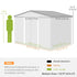 9 x 6ft Metal Garden Shed, Outdoor Storage Tool House with Ventilation Slots, Foundation Kit and Lockable Double Doors, Light Brown