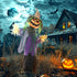 3'6" Pumpkin Scarecrow Halloween Animatronic, with Glowing Eyes