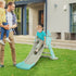 Kids Slide 2 in 1 Toddler Freestanding slide with Basketball Hoop Indoor/Outdoor Use Deer Shaped for 18 months -4 Years Old Blue