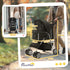 Pet Stroller for Small Miniature Dogs Cats Foldable Travel Carriage with Wheels Zipper Entry Cup Holder Storage Basket Black