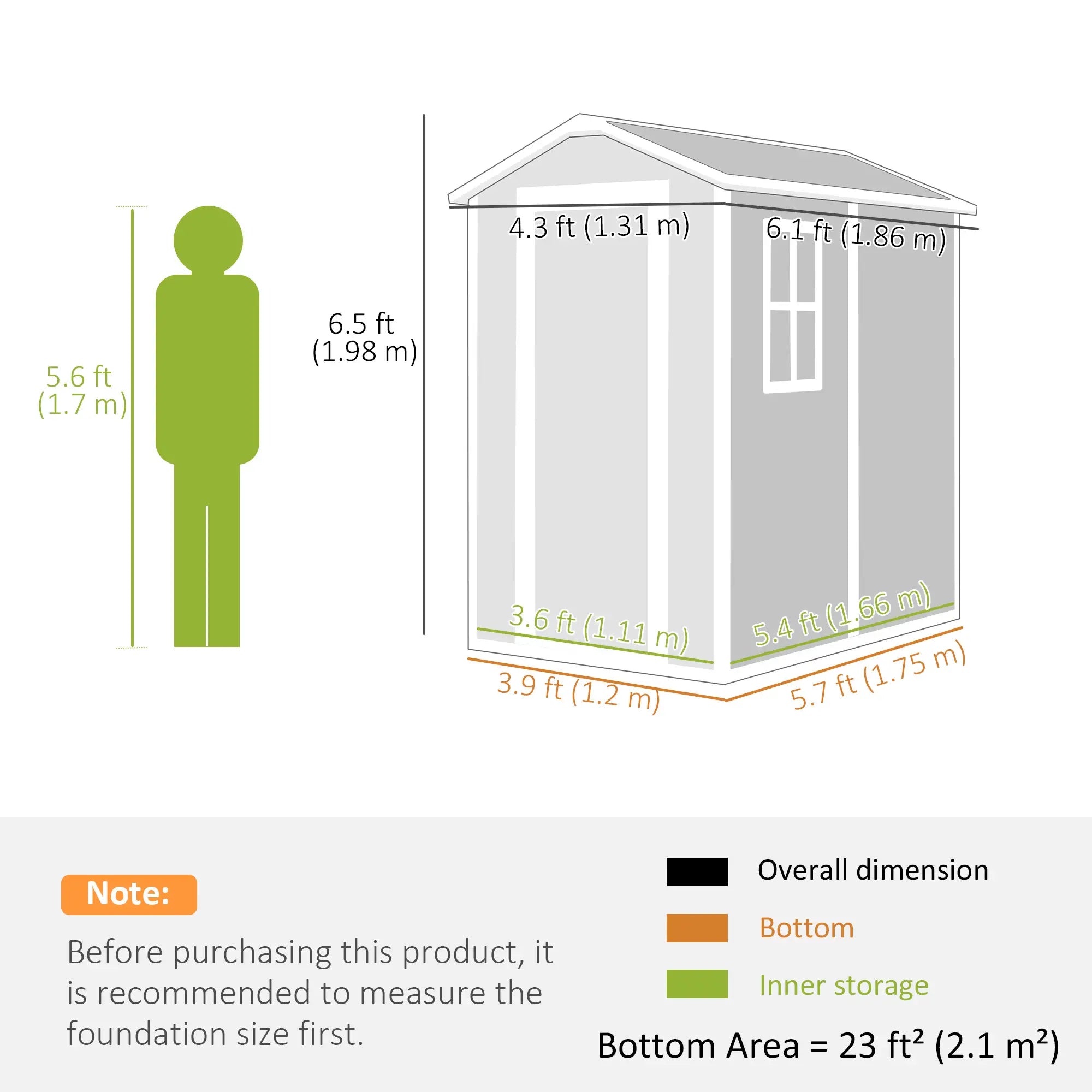 4 x 6ft Garden Shed, Plastic Shed with Floor, Window, Lockable Door and Vents, Resin Tool Shed for Outdoor Patio Storage, Zero Maintenance, Grey