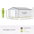12.5 x 11.1ft Steel Sliding Door Storage Shed - Green