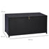 284 L Rattan Garden Storage Box, Outdoor Garden Storage Box with Gas Lift and Lockable Lid, Outdoor Wicker Rattan Chest Container for Garden Tools, 118 x 54 x 59 cm, Dark Brown
