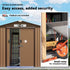 7 x 4ft Lockable Metal Garden Tool Storage Shed, Outdoor Storage Shed with Foundation and vents, Light Brown