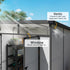 6 x 6ft Outdoor Storage Shed, Plastic Garden Shed with Windows and Air Vents, Outdoor Resin Tool Shed with Latch Doors for Garden, Deck, Light Grey