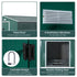 12.5 x 11.1ft Steel Sliding Door Storage Shed - Green