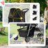 Pet Stroller for Small Miniature Dogs Cats Foldable Travel Carriage with Wheels Zipper Entry Cup Holder Storage Basket Black