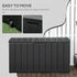 336 Litre Garden Storage Box, Water-resistant Heavy Duty Double Wall Plastic Container, Extra Large Outdoor Garden Furniture Organizer, Deck Cushion Chest with Wheels and Handles, Black