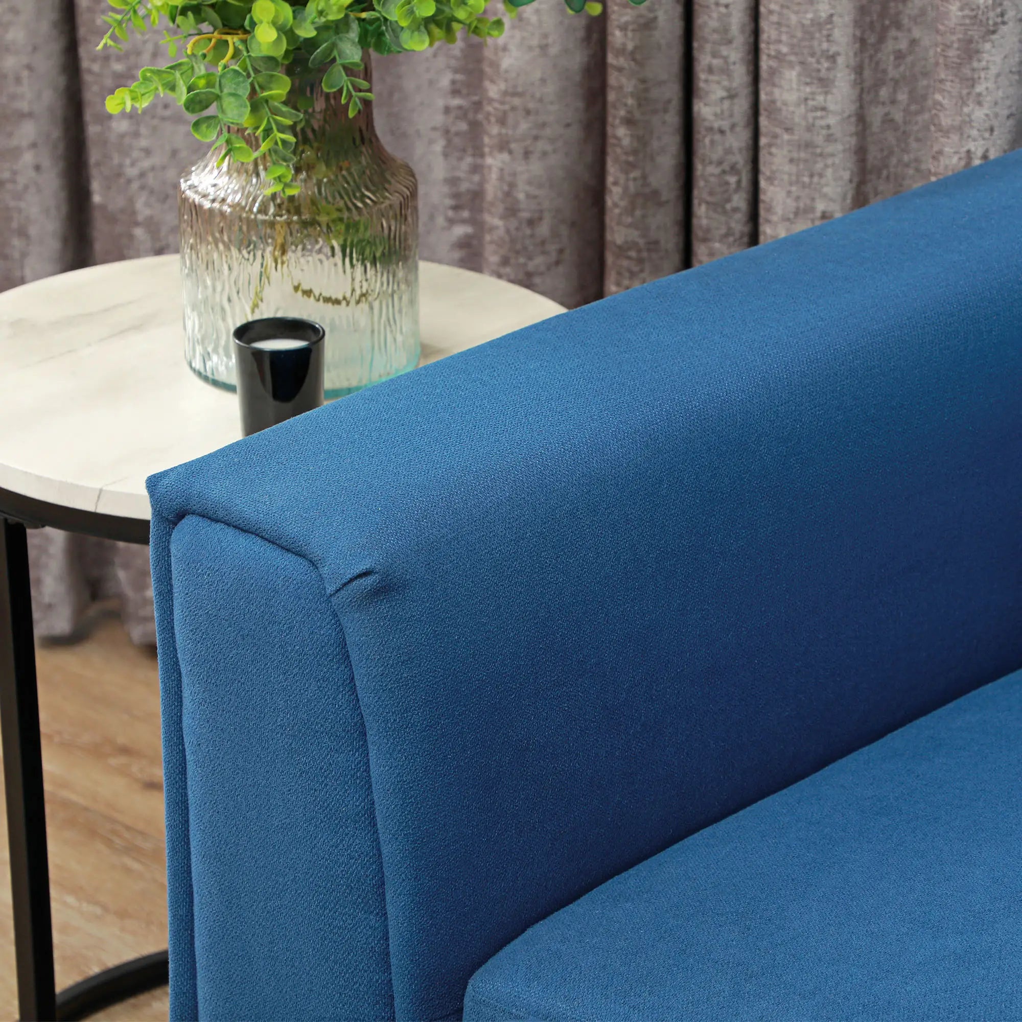 3 Seater Sofa Bed, L Shaped Pull Out Sofa Bed with Storage, Convertible Click Clack Settee Sectional Sleeper Futon for Living Room, Office, Dark Blue