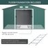 12.5 x 11.1ft Steel Sliding Door Storage Shed - Green