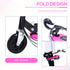 Foldable Electric Scooter Ride on for Kids 12V 120W W/Brake Kickstand-Pink