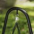 Rattan Swing Chair, Outdoor Garden Hanging Swing Seat with Stand and Seat Cushion, Porch Hanging Chair for Balcony, Garden, Deck, Dark Grey