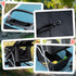 Pet Stroller for Small Miniature Dogs Cats Foldable Travel Carriage with Wheels Zipper Entry Cup Holder Storage Basket Black