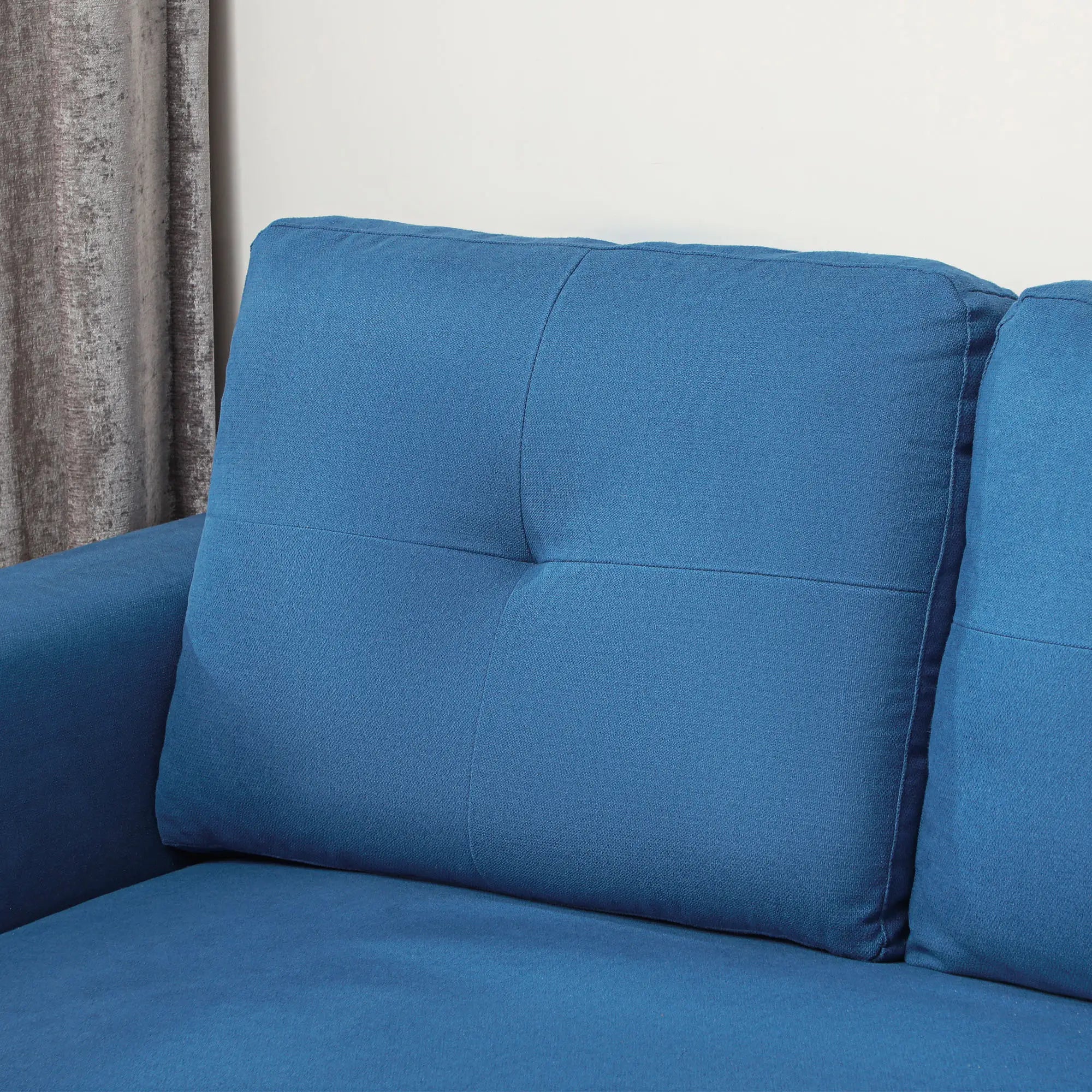 3 Seater Sofa Bed, L Shaped Pull Out Sofa Bed with Storage, Convertible Click Clack Settee Sectional Sleeper Futon for Living Room, Office, Dark Blue