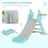 Kids Slide 2 in 1 Toddler Freestanding slide with Basketball Hoop Indoor/Outdoor Use Deer Shaped for 18 months -4 Years Old Blue